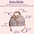 Bolsa Maternidade Média Linho Azul Marinho com faixa rosa bebê - Imagem 5